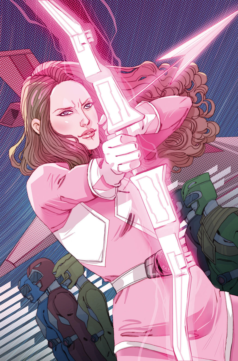Power Rangers: Pink #1 Incentive Cover, by Marguerite Sauvage.